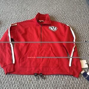 University Of Wisconsin Badgers X Erin Andrews Women's 1/2 Zip Red Size Sm NWT